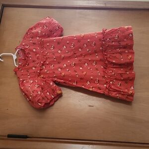 Janie and Jack Girl Orange Floral Dress Size 8